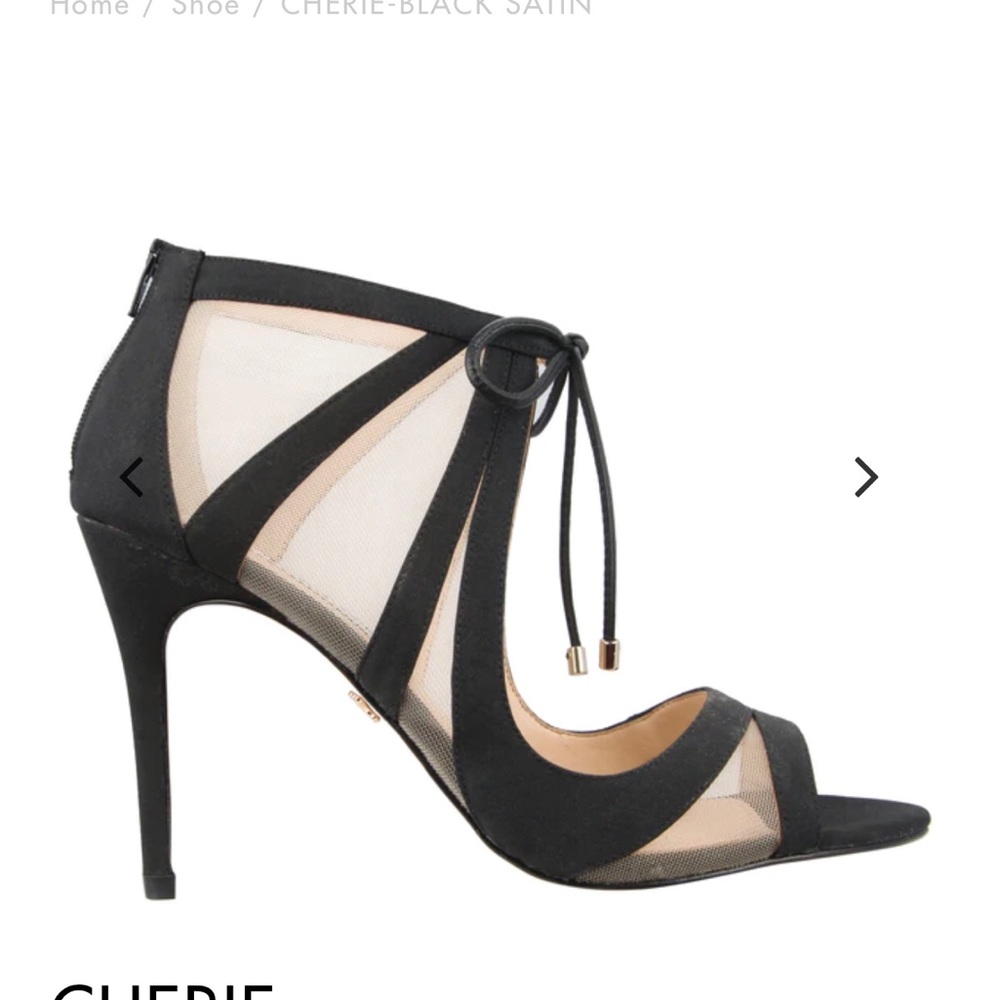 Nina Cherie, Black Satin Heel